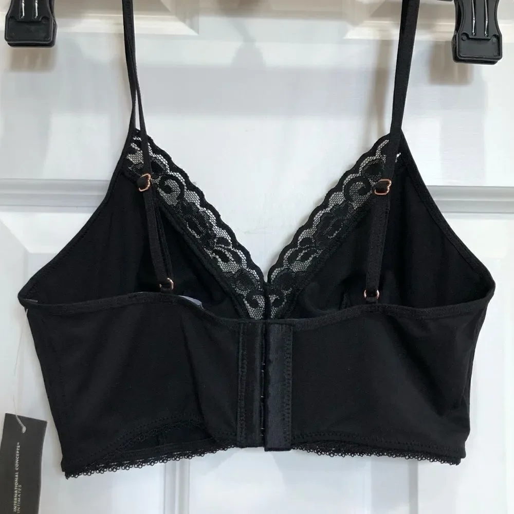 I.N.C. INTERNATIONAL CONCEPTS - 🎉2X HP🎉NWT - L Sz S Lace-Trimmed Bralette/Black